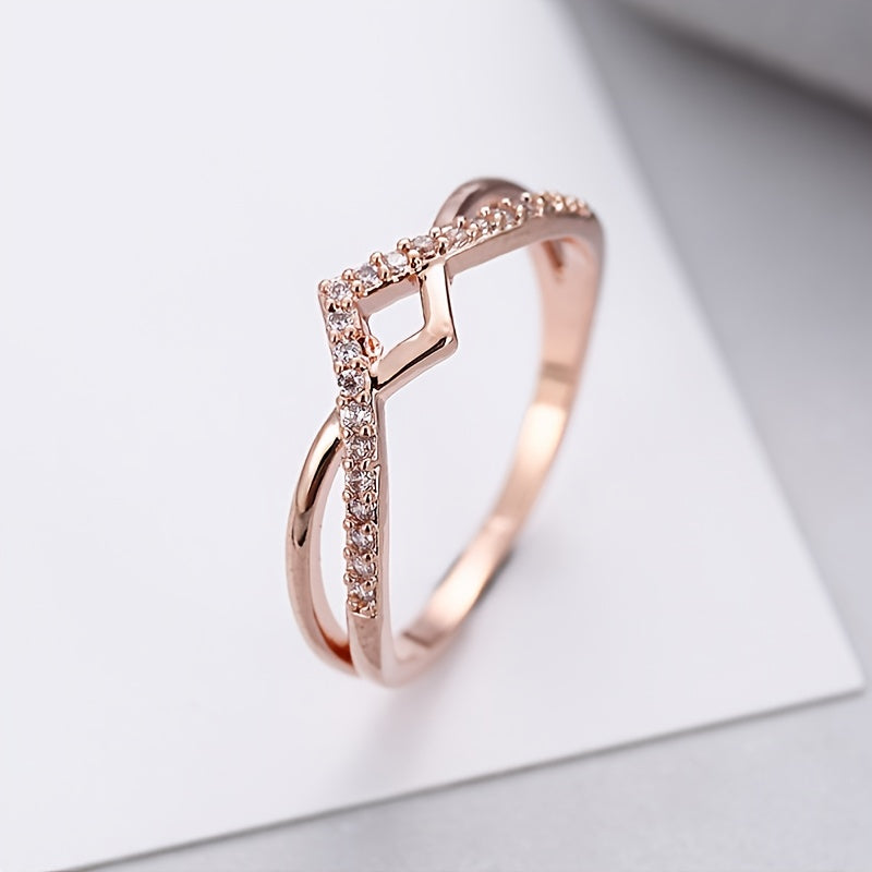 New Minimalist Micro-set Zirconia Ring