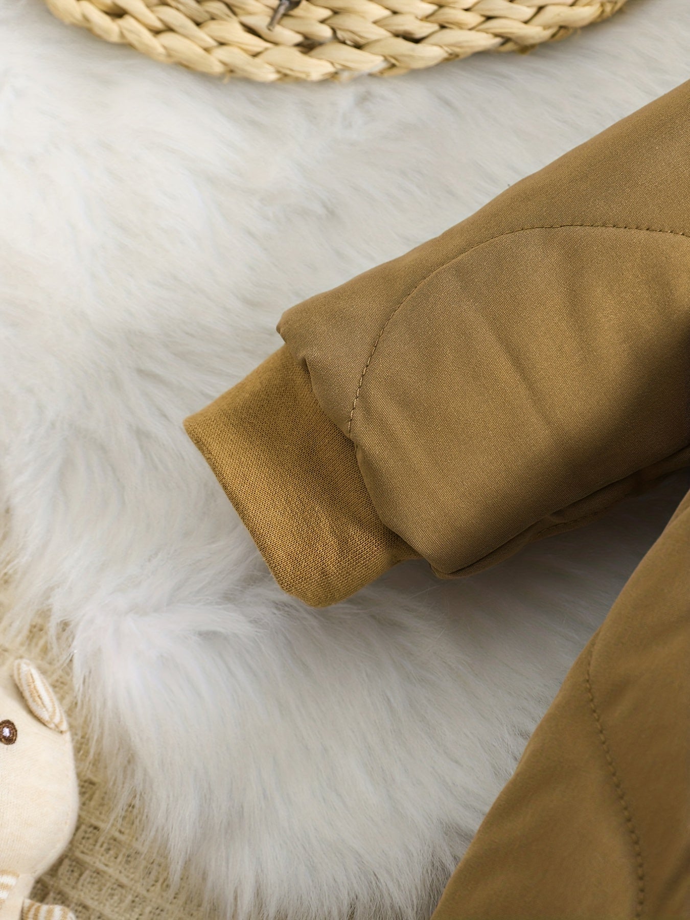 Baby Thickened Romper Autumn and Winter Outdoor Suit Newborn Set with Fleece Lining Zipper for 0-1 Year Old Youngsters' Clothes Christmas/Halloween/Thanksgiving Day, for Outdoor