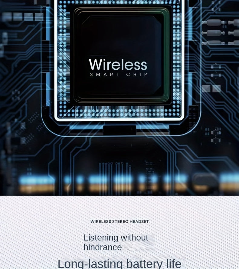 39 Luminous Wireless Headphones with Plug-in, Wired and Wireless Multifunctional Use