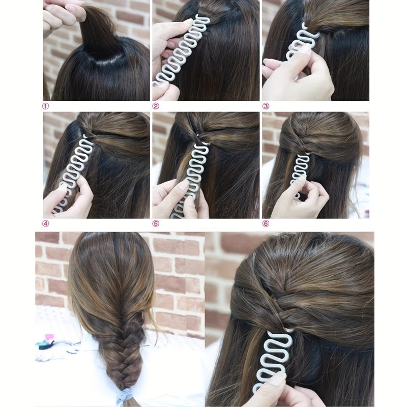 [1/3/5pcs Effortless Hair Styler] 1/3/5pcs Effortless Hair Styling With Hair Twist Styling Bun Maker Braider Roller Hook For Women