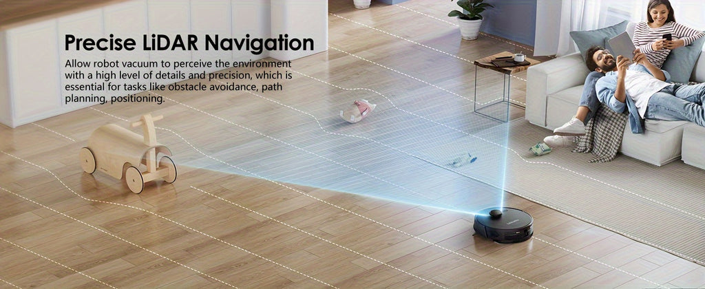 Lubluelu L15 Robot Vacuum And Mop Combo 5000Pa, Auto-Charging, 5 Maps, 30 No-go Zones, WiFi/App, 3 In 1 Robot Vacuum Cleaner For Pet Hair Carpet Hard Floor