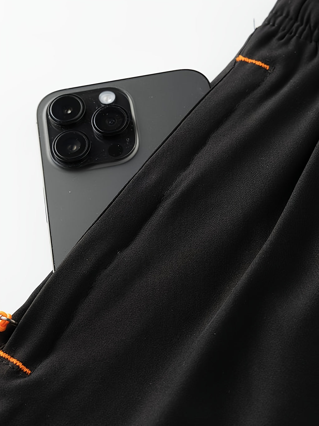 3pcs Reflective Men's Stripe Decor Sports Shorts, Elastic Waist Trendy Fitness for Summer Training