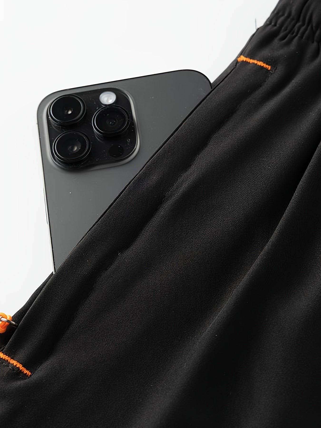 3pcs Reflective Men's Stripe Decor Sports Shorts, Elastic Waist Trendy Fitness for Summer Training