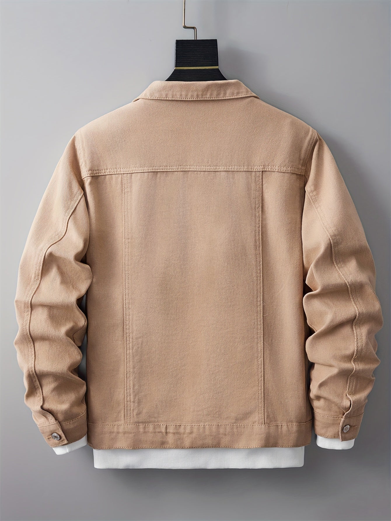 Men's Ripped Lapel Pocket Casual Denim Jacket