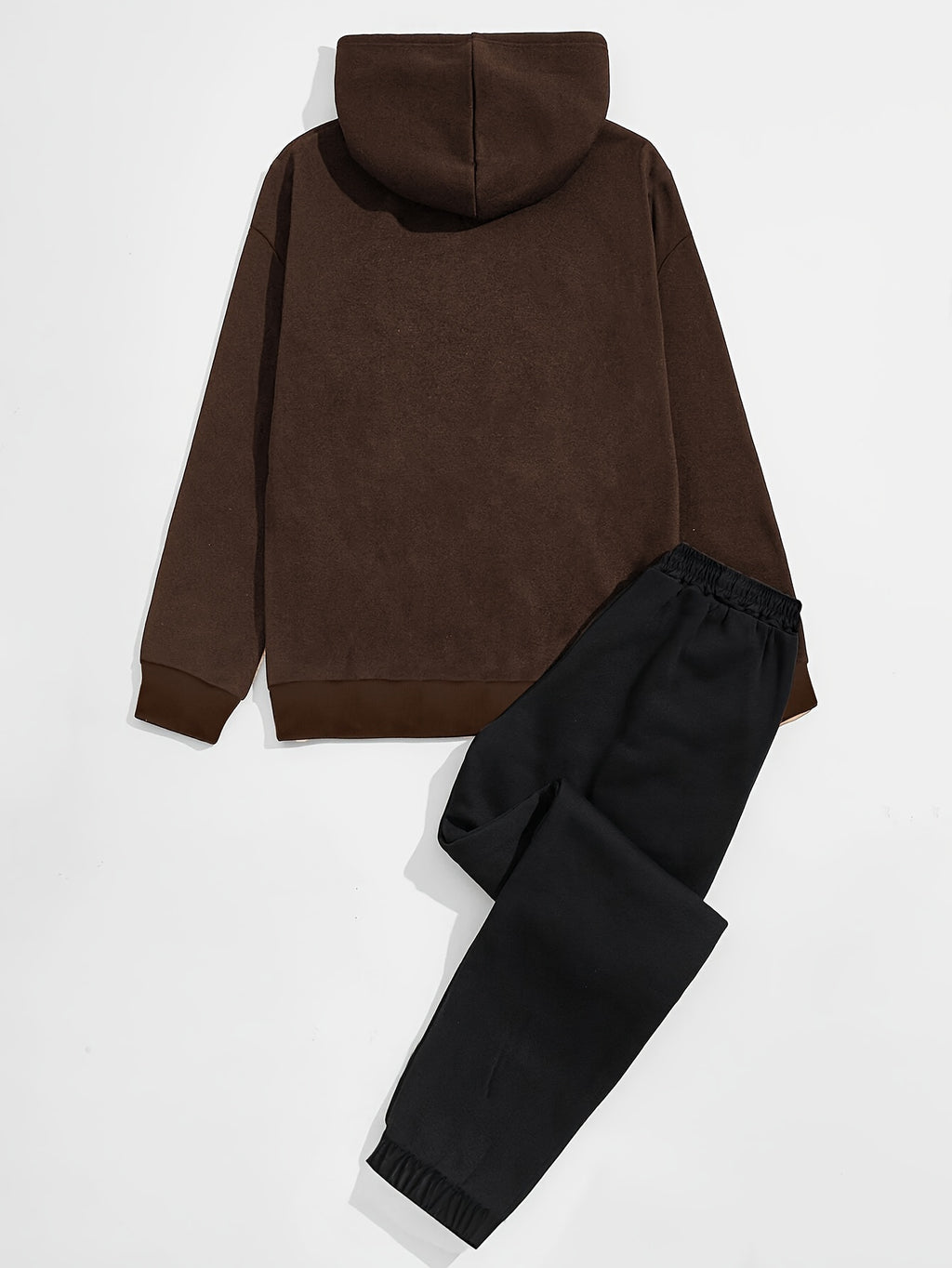 Men's 2 Pieces Outfits, Men's For Autumn And Winter Long Sleeve Hooded Sweatshirt And Casual Pants Set