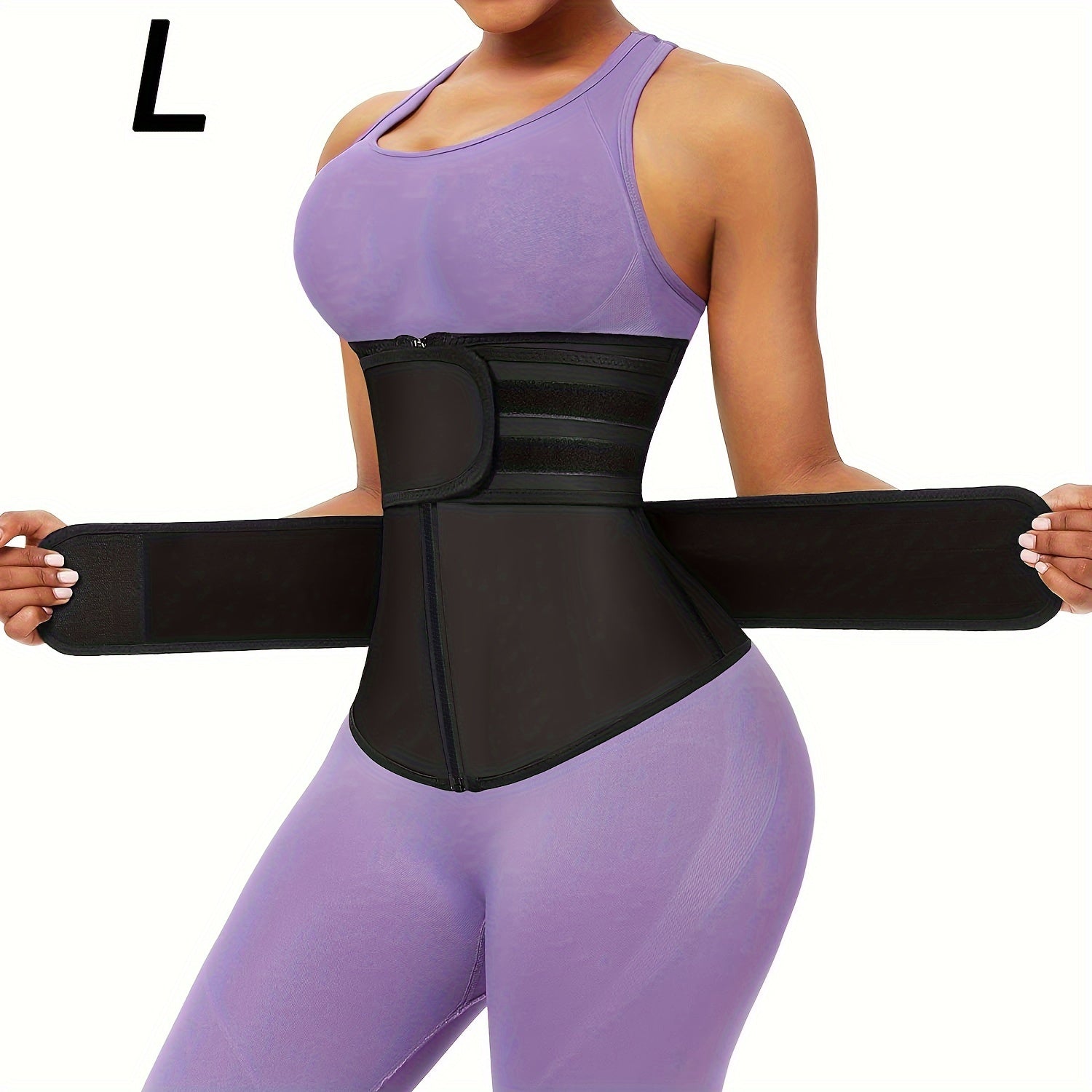 Premium Neoprene Waist Trainer & Sauna Sweat Belt - Zip-Up, Non-Slip for Enhanced Workout Sweating, Tummy Control & Back Support, Lightweight & Stretchy Fabric, Perfect Curve Design for Fitness & Wellness