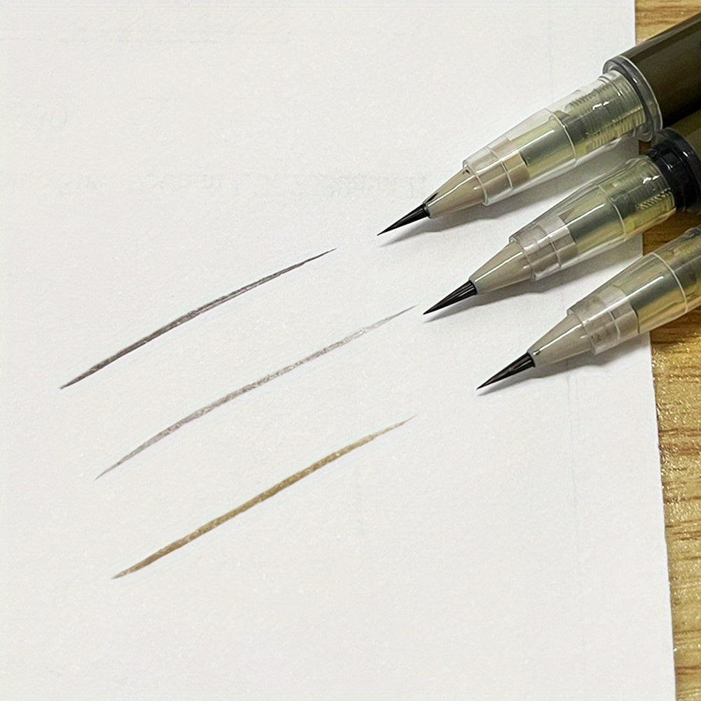 Ultra-Fine 0.008mm Waterproof Eyebrow Pen - Long-Lasting, Sweatproof, Smudge-Free Microblading Liquid Eyeliner with 2-in-1 Design for Precise, Natural-Looking Brows and Lashes - Professional, Easy-to-Use Makeup Essential