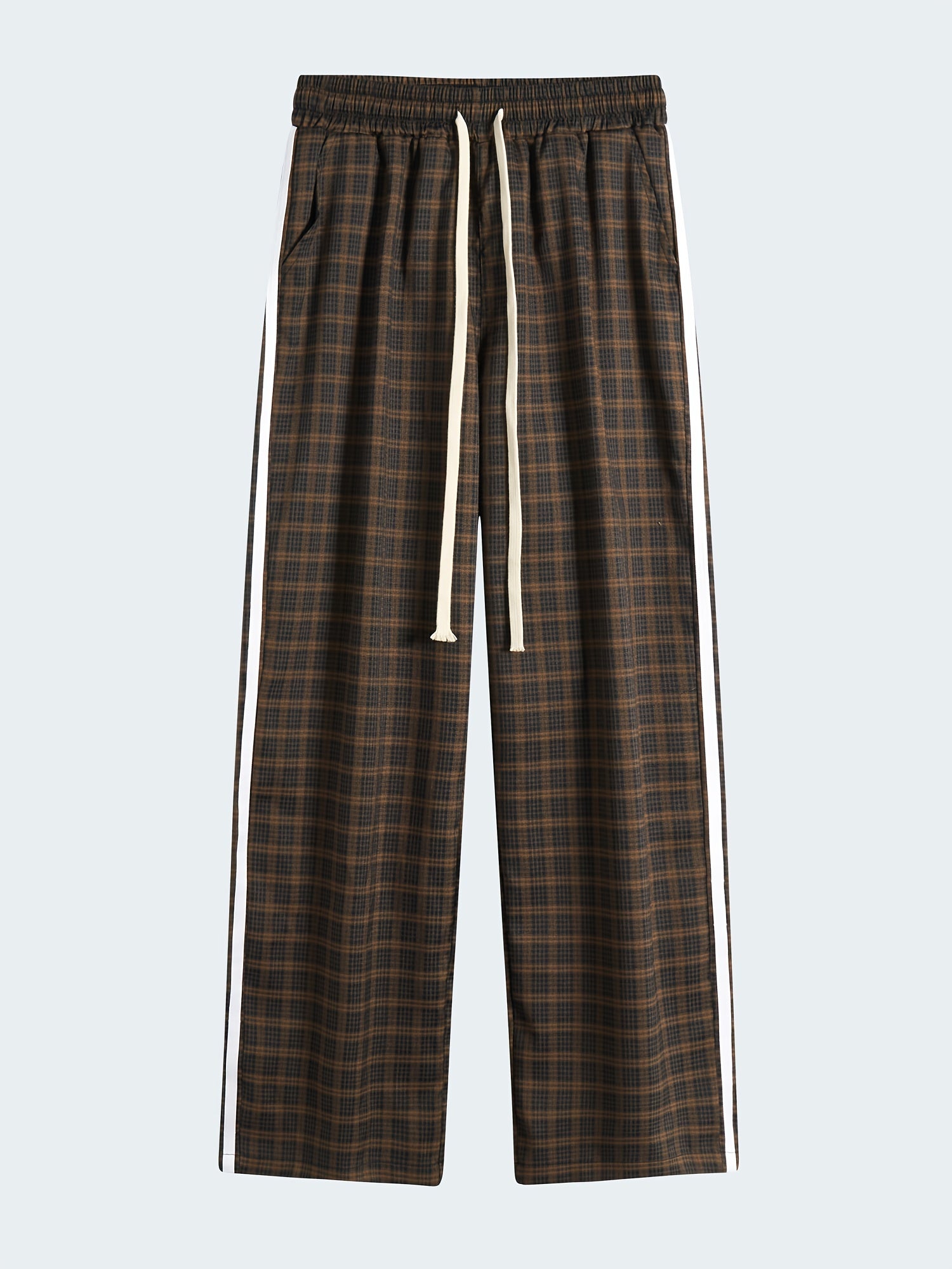 Men's Trendy Plaid Loose Pants For Spring/Fall