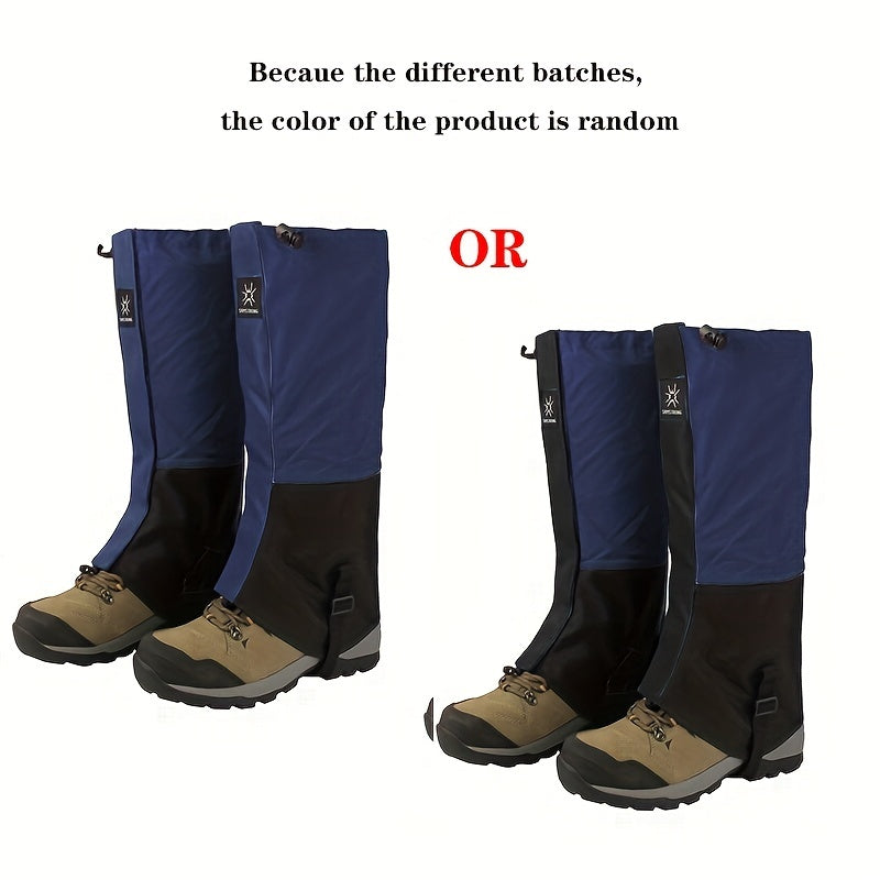Waterproof Snowproof Leg Gaiters - Full Coverage Ankle Protection with Easy On/Off, Durable Waterproof Material for Skiing, Snowboarding, Hiking, Ice Climbing - Compatible with Alpine Boots & Shoes - Ideal for Winter Sports &