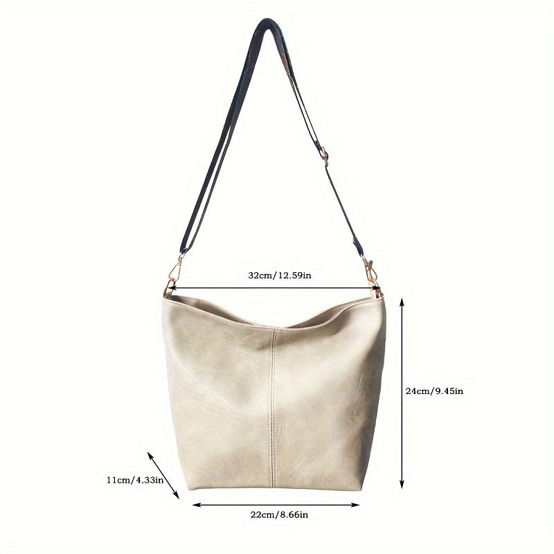 [Retro Bag] Large Retro Geometric Strap Bag | Wide Crossbody Bag, Fashion Shoulder Bag