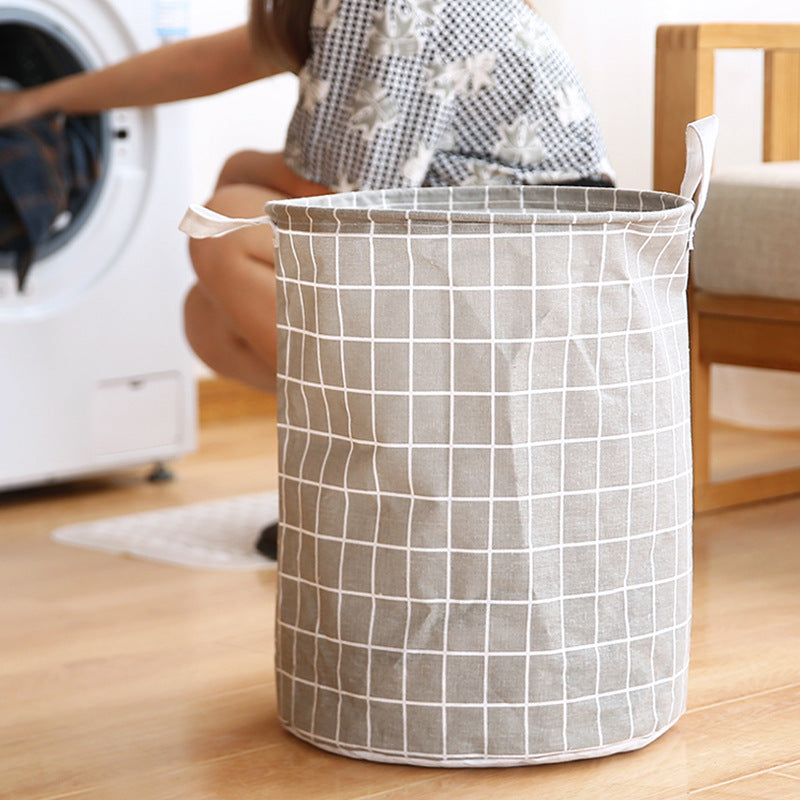 1pc Round Dirty Clothes Basket, Laundry Basket, Portable Dirty Clothes Hamper, laundry hhamper, storage bucket