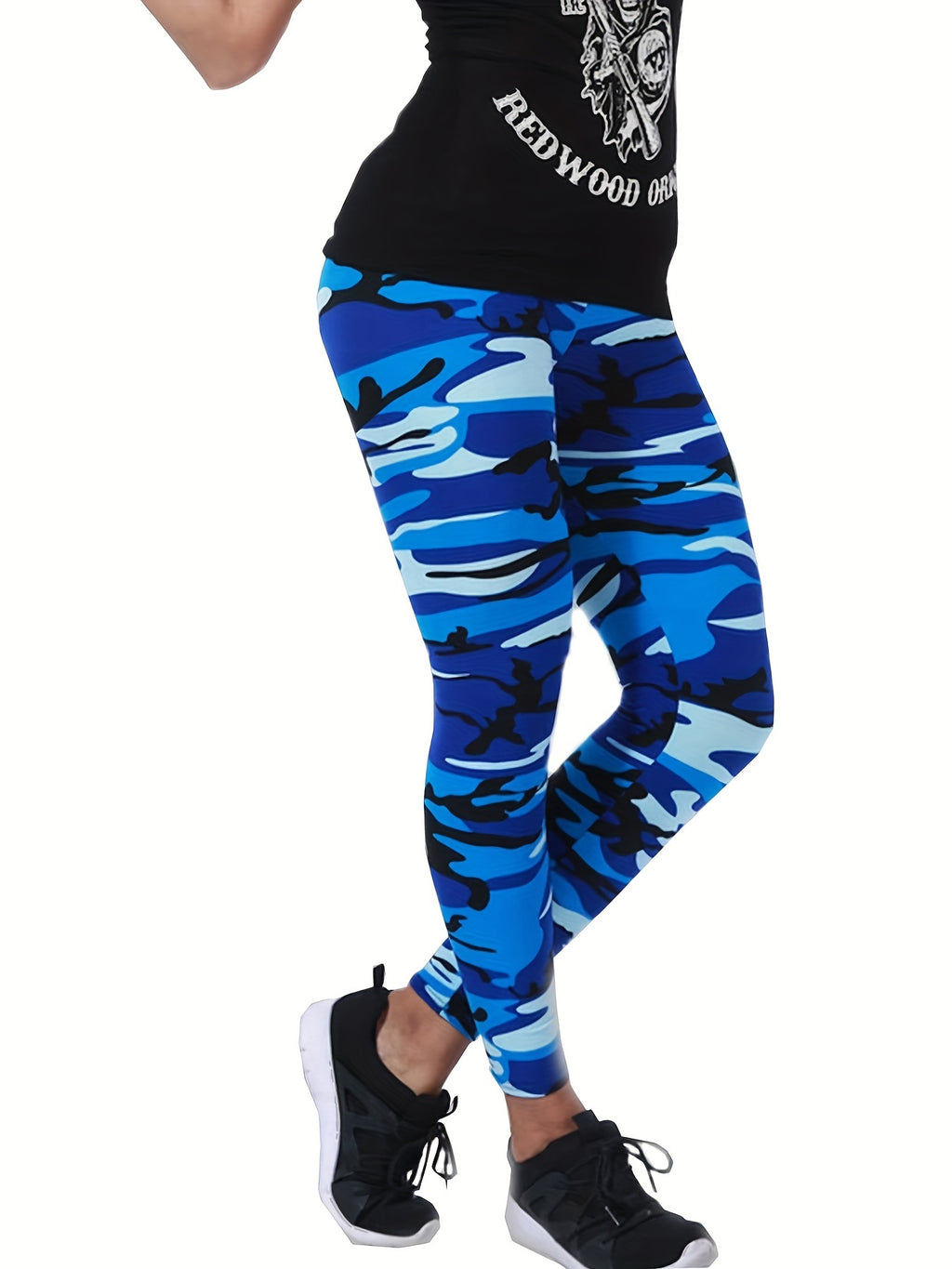 Women's Leggings Floral Printed Pants Casual High Waist Sweatpants Leggings