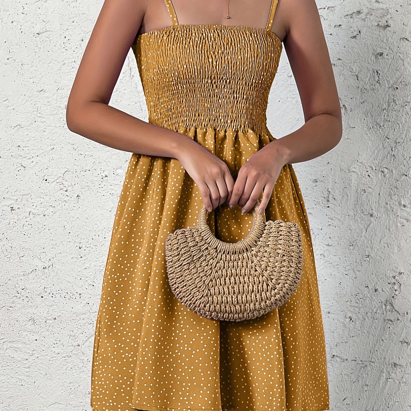 [Summer Cami Dress] Summer Backless Polka Dot Cami Dress | Women's Casual Clothing For Spring