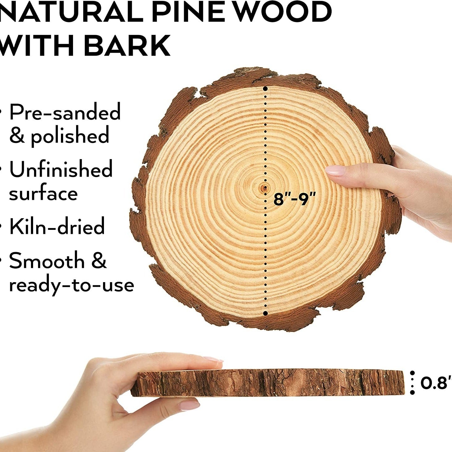 Wood Slabs Solid Big Wood Slices For Weddings, Table Centerpieces, DIY Projects Or Decoration