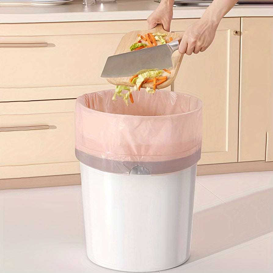 [Durable Trash Bags] 50pcs Extra Thick & Durable Drawstring Trash Bags | Large, Portable Polyethylene Waste Bags for Kitchen, Bathroom, Bedroom, and Living Room Use, Home Organization, Sleek Design, Drawstring Closure, Trash