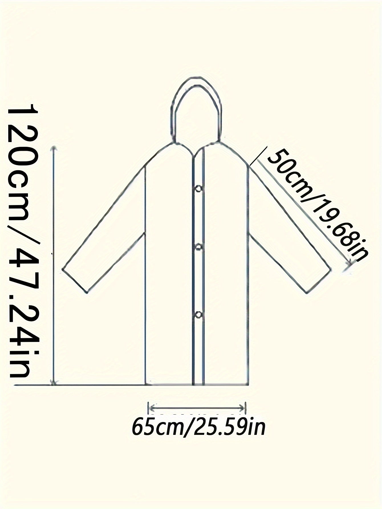 Gray EVA Raincoat - Windproof, Waterproof, Full-Body Thickened Jacket for Travel, Cycling, Hiking - Portable, Elastic Cuffs, Buttoned Closure