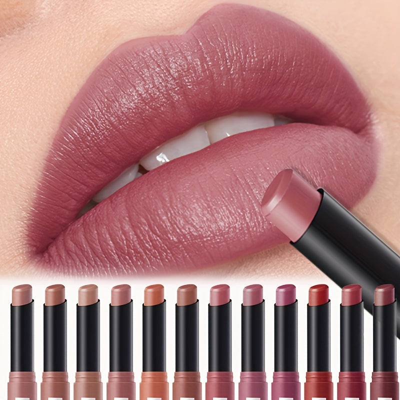 Smooth Velvet Matte Lipstick, Easy To Apply, Moisturizing And Hydrating Lip Balm, Natural Shine