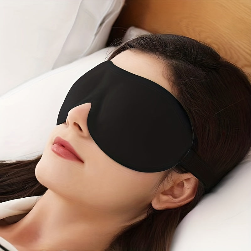 Sleep Pure Black 3D Three-dimensional Light Blocking Eye Mask 1pc, 3pcs, 5pcs, 10pcs
