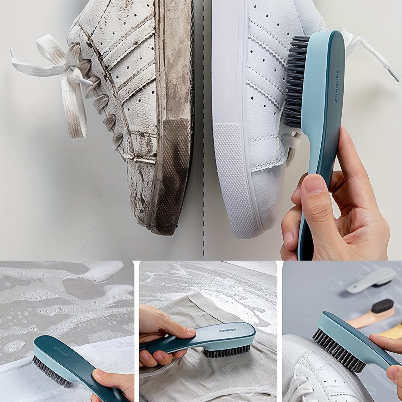 1PC Simple Shoe Cleaning Brush, Plastic Clothes Scrubbing Brush, Household Cleaning Tools