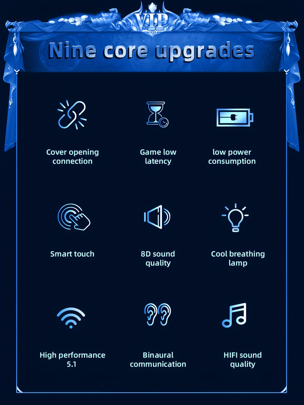 2024 New Style Wireless Earphones Headphones With LED Display Touch In-EarTWS Wireless Earbuds Sports Music Game Headset For IOS/Android