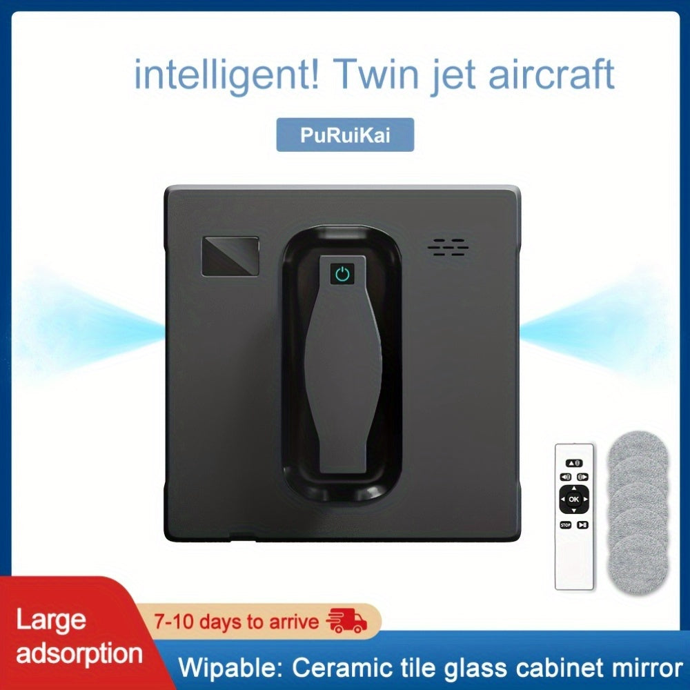 An Intelligent Window Cleaning Robot, Fully Automatic Glass Cleaning Machine, PURUIKAI Automatic Window Cleaning Machine Glass Cleaning Robot, Remote Control Electrically Planned Window Cleaning Artifact HCR-21.