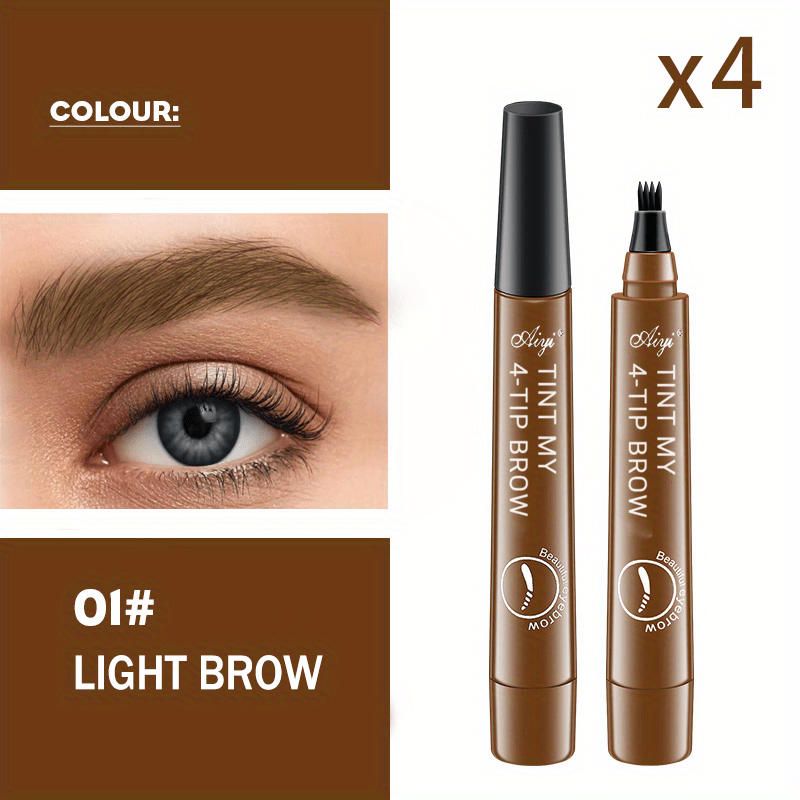 Waterproof Long-Lasting Microblading Eyebrow Pen - Creates Natural, Defined Brows With Micro-Fork Tip Applicator - Perfect Gift For Women With All Skin Types A Wild Eyebrow Easy To Use Easy And Fast Eyebrow Brush
