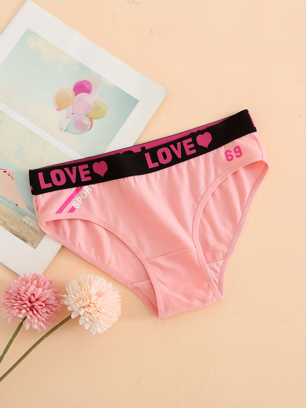 [6 Pack] Colorful Fabric Panties, Seamless Soft & Stretchy Bikini Briefs, Women's Lingerie & Underwear