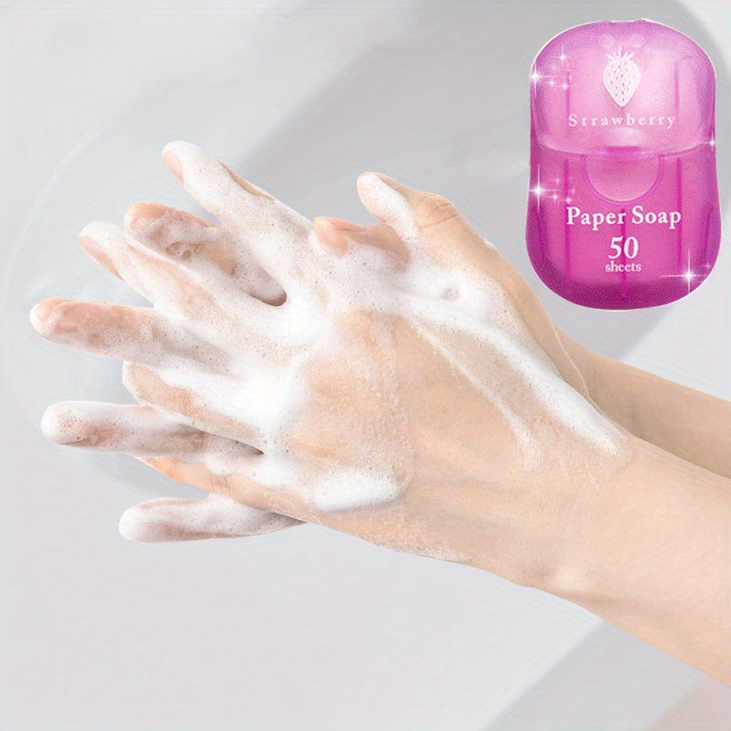 50 Pcs Foaming Portable Soap Paper Sheets, Disposable Travel Scented Bath Slice Sheet, Confetti Slide Flakes For Travel And Outdoor Father's Day Gift