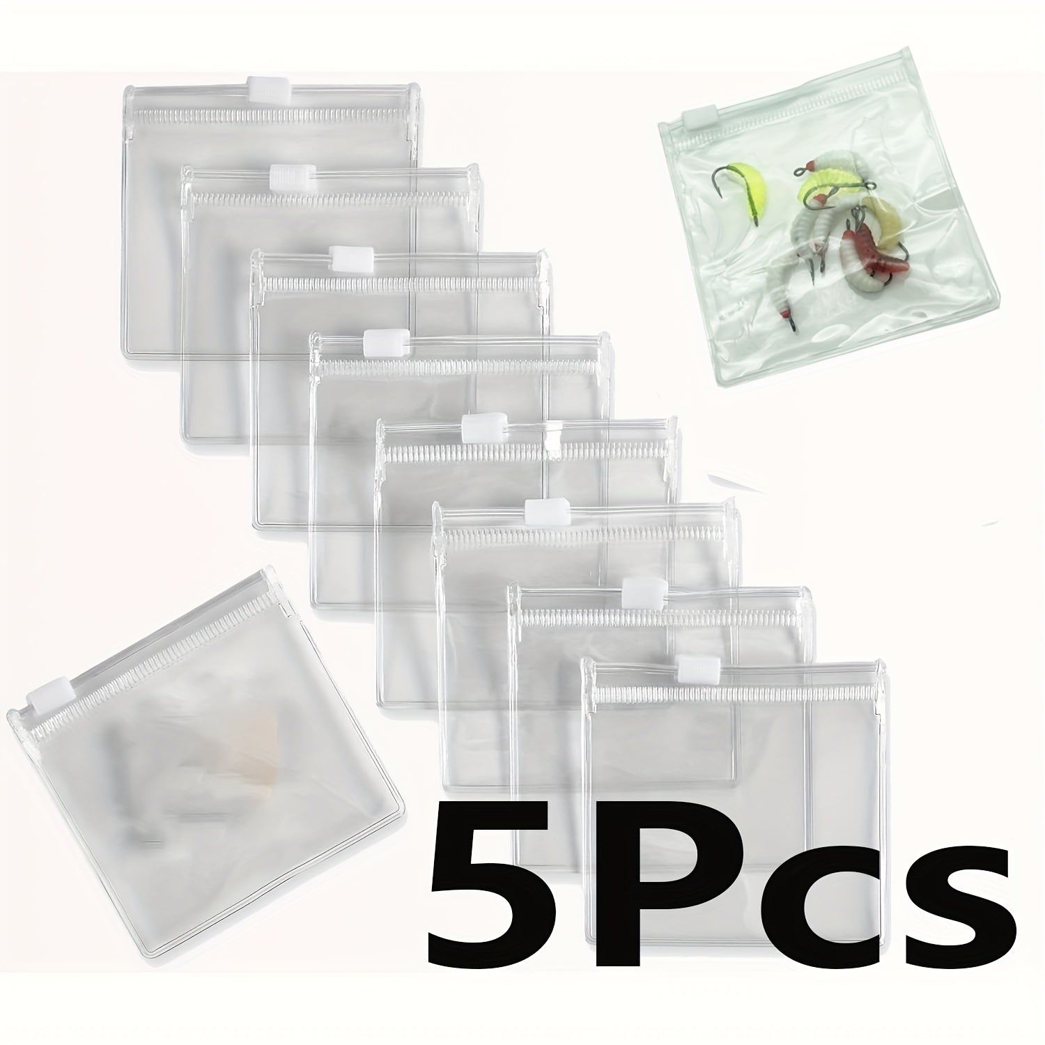 5/10/20/50/100pcs Jewelry Storage Roll, Reusable Zipper Pouch Set for Accessories and Synthetic Gemstones, Self-Sealing Bait Bag Medicine Organizer with Travel Accessory, Jewelry Rolls