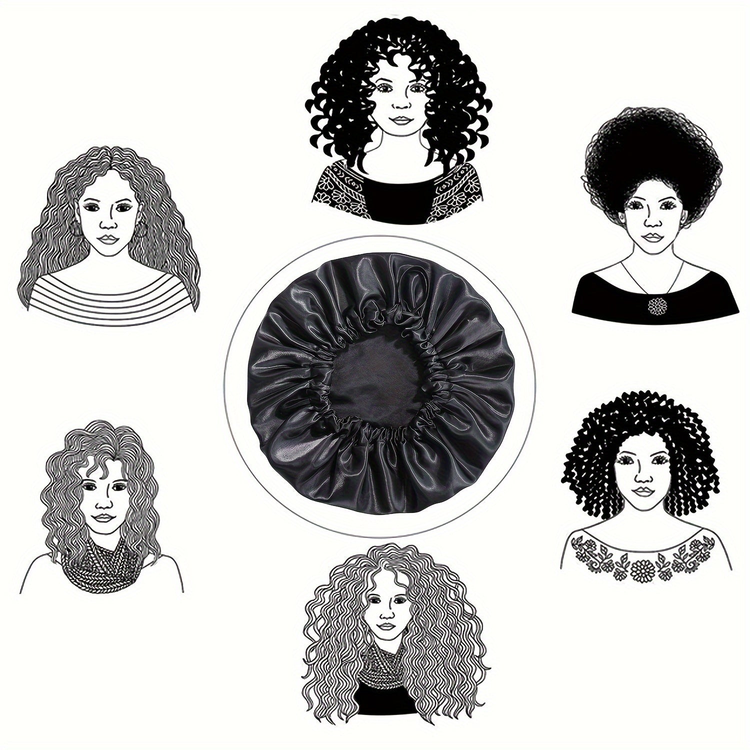 Satin Bonnet For Sleeping Adjustable Bonnet For Curly Hair Bonnets Double Layer Large Satin Lined Sleep Cap For Women