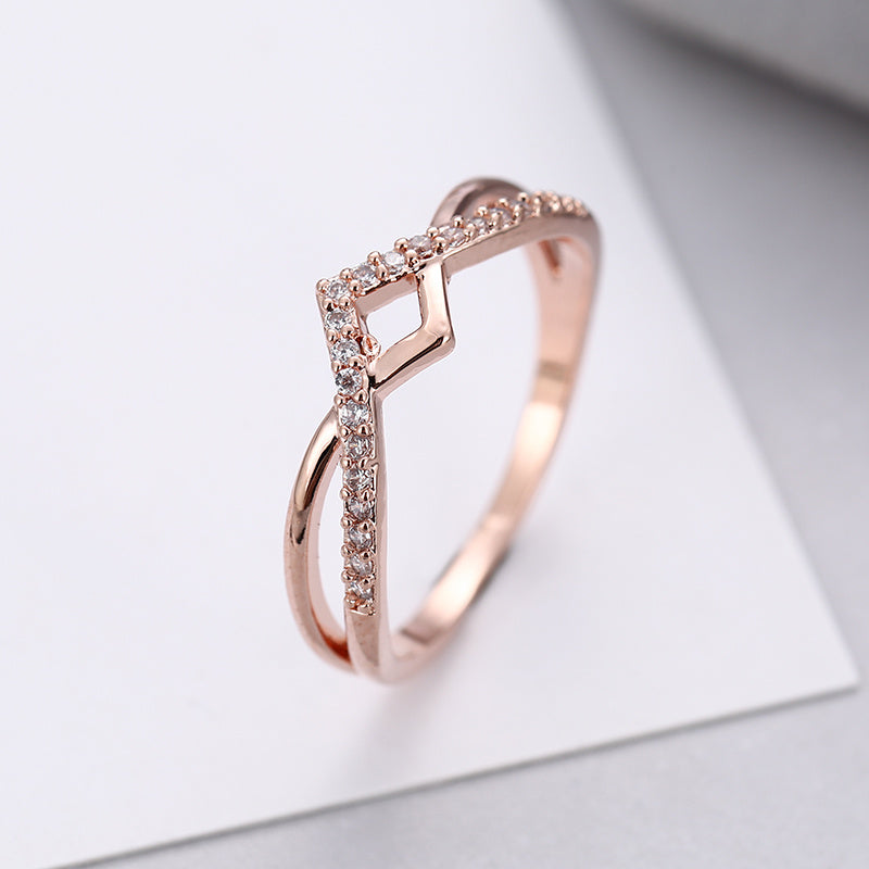 New Minimalist Micro-set Zirconia Ring