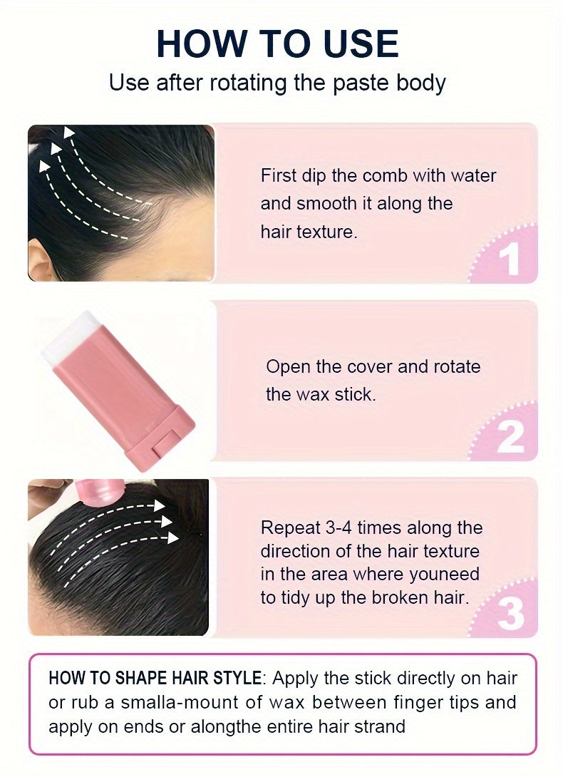 [Cherry Blossom Hair Wax] Long-lasting Hold Cherry Blossom Scented Hair Wax Styling Stick 15g | Natural Fragrance, Volumizing Shine for Men and Women - Universal Holiday Gift