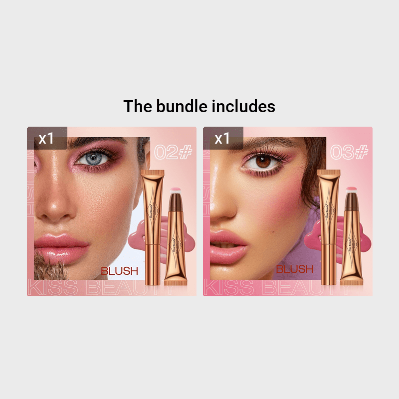 3-IN-1 Multi-Functional Makeup Pen - Contour, Highlight, Blush with Natural Moisturizing Creamy Soft Liquid Formula, Plant Squalane, Glitter Shimmer Powder for Cheeks - Easy to Use, Long-Lasting, Cruelty-Free, Vegan-Friendly