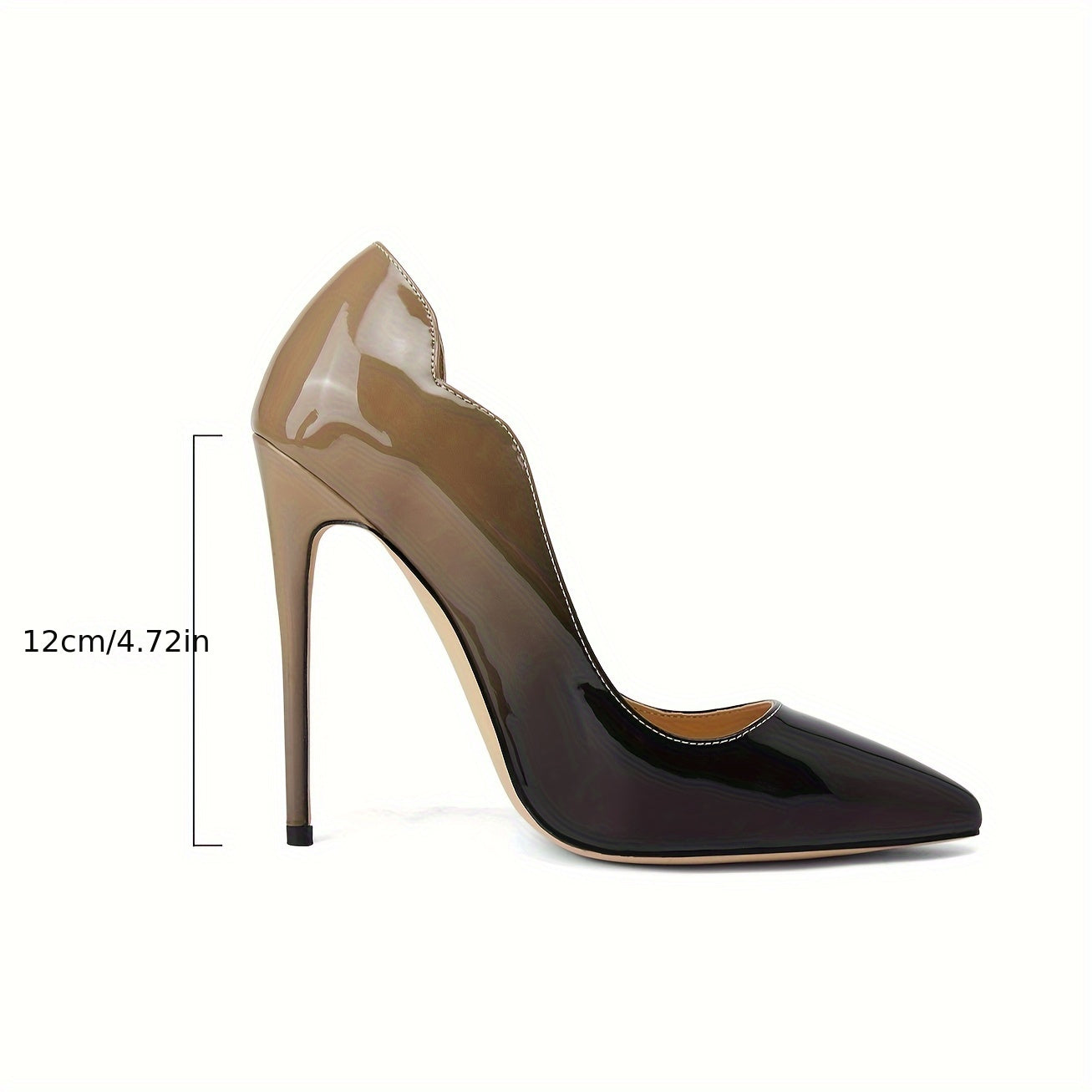 Women's Gradient Super High Heels, Fashionable Pointed Toe Slip On Pumps, Elegant Stilettos For Evening, Party & Formal Dress Occasions