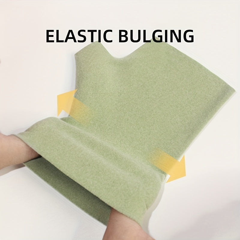 Fleece Coldproof Self-heating Gloves Solid Color Stretch Half Finger Touch Screen Gloves Winter Warm Women's Gloves