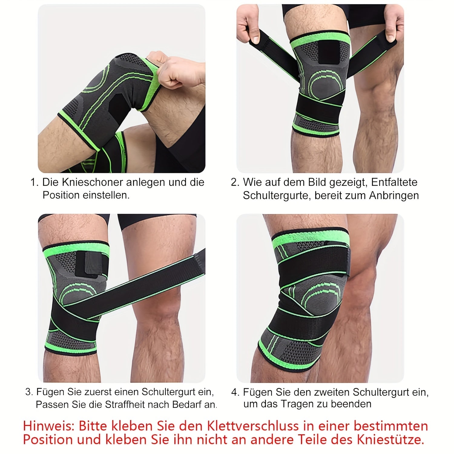 1pc Strap Knee Protector Sports Knee Support Adjustable Compression Breathable Joint Protection Sports Knee Protector Strap Compression Basketball Running, Knee Compression with Gel