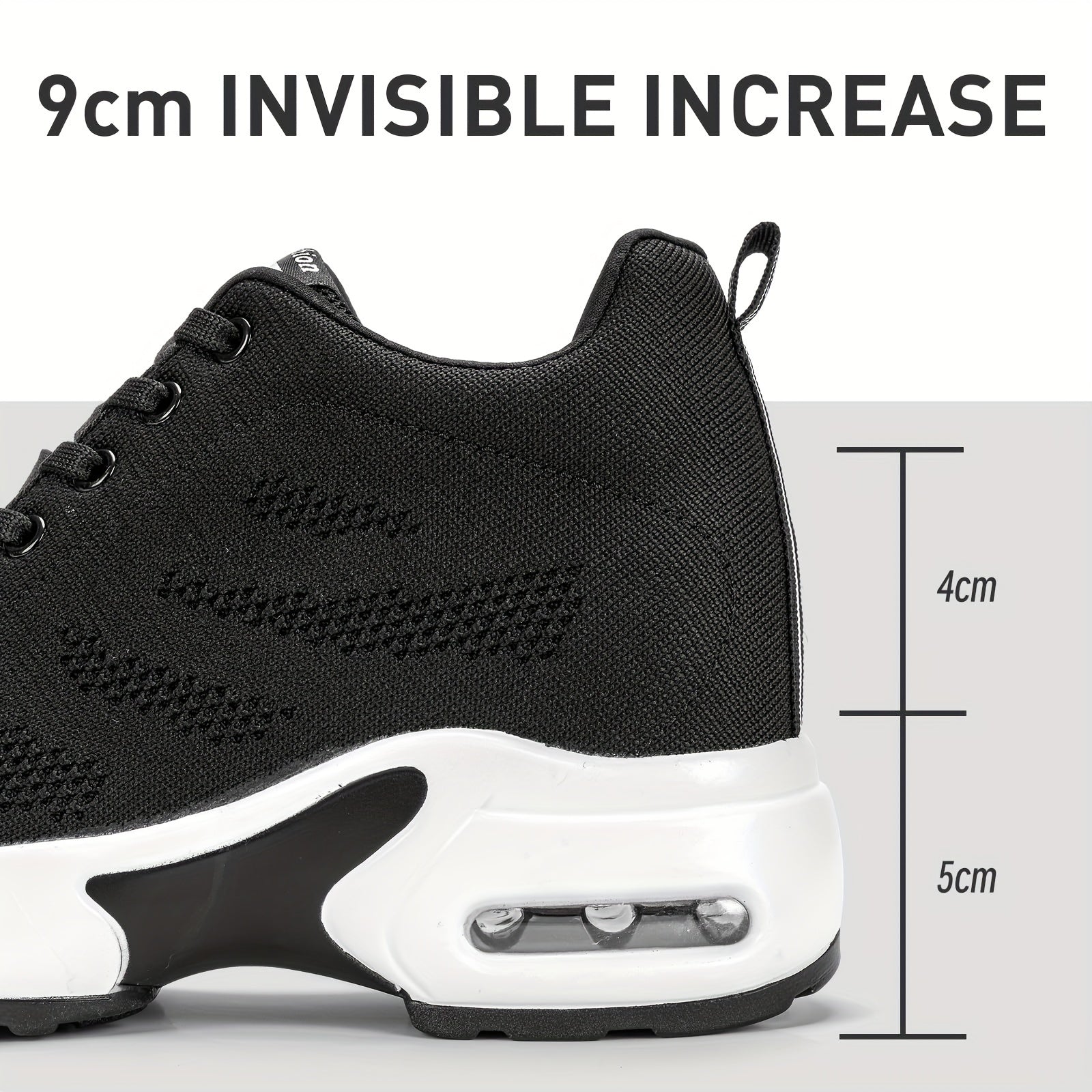 KOWAYI Women's Lightweight Breathable Mesh Low-Top Sneakers - Summer Casual Shoes with Cushioned Comfort, Black & White Accents for Walking, Errands & Casual Attire, Sporty Lifestyle Shoes | Modern Sneakers | Breathable Mesh