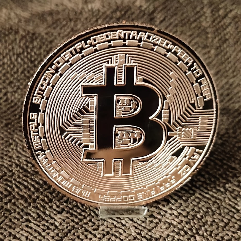 Golden Commemorative Coin Of Bitcoin, A Virtual Currency, As A Business Gift Item With Coin Craftsmanship For Foreign Trade.