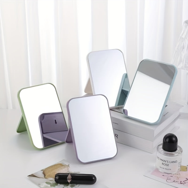 Desktop Folding Makeup Mirror Princess Mirror Travel Portable Beauty Mirror Dormitory Use Vanity Mirror Women Gift