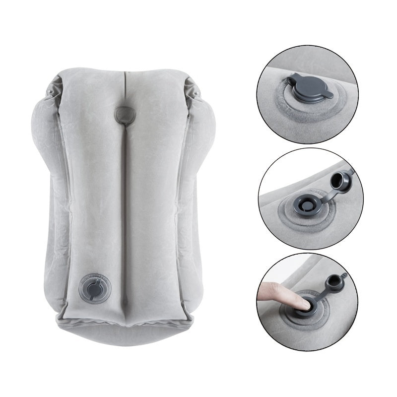 Portable Inflatable Travel Pillow for Airplanes, Cars, Trains & Office Naps - Ergonomic Design with Soft Compression, Durable & Lightweight, Ideal for Camping, RVs, and Sports Events, Travel Pillow for Airplanes, Vehicle Neck