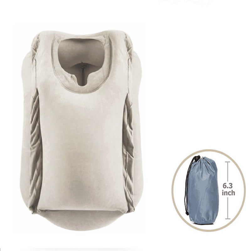 Portable Inflatable Travel Pillow for Airplanes, Cars, Trains & Office Naps - Ergonomic Design with Soft Compression, Durable & Lightweight, Ideal for Camping, RVs, and Sports Events, Travel Pillow for Airplanes, Vehicle Neck