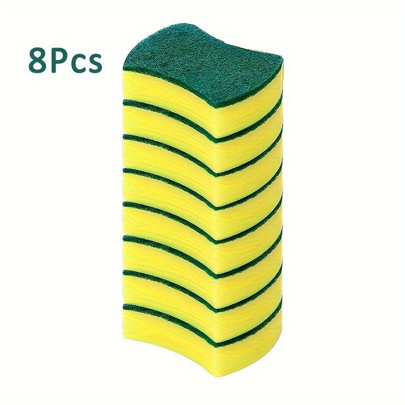 8/16/32pcs, Multifunctional Cleaning Sponge, Double-Sided Scouring Pad For Household Cleaning, Dishwashing Sponge, Premium Kitchen Sponge, Durable Non-scratch Sponge Wipe, Super Absorbent, Cleaning Supplies, Cleaning Tool