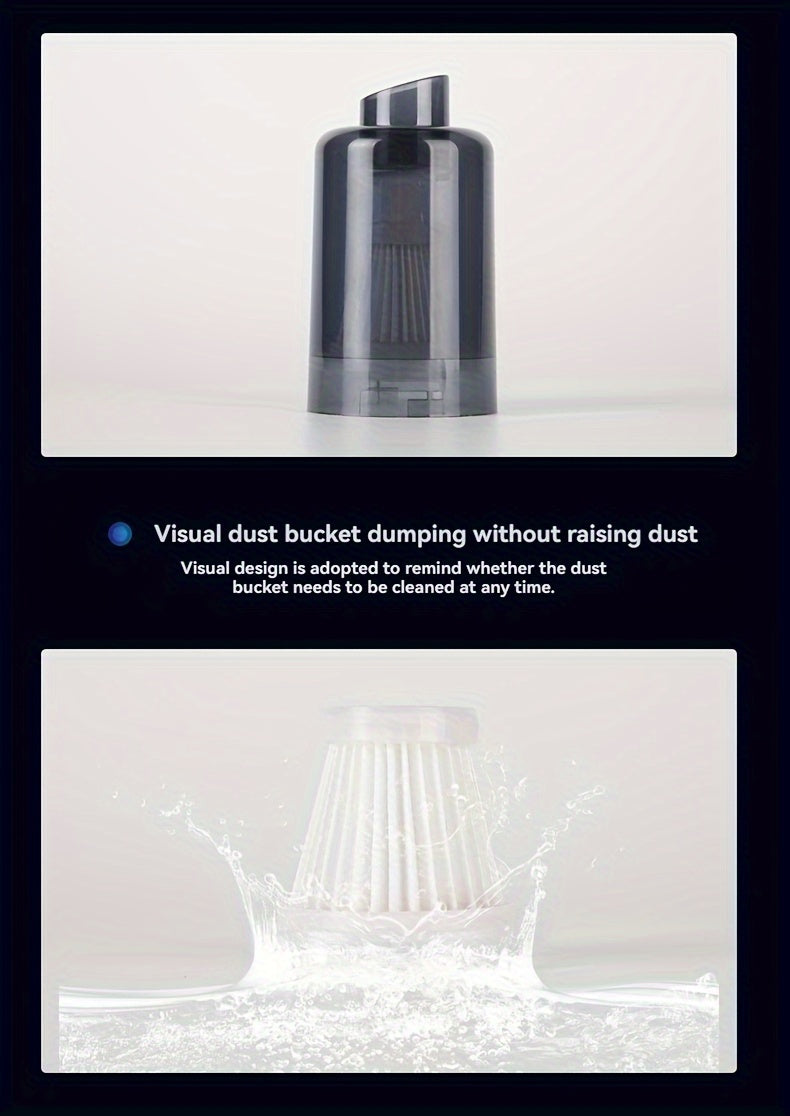 Portable Wireless Car Vacuum Cleaner, Cyclone Inhaled Rechargeable Handheld Vacuum for Home, Office, Car Cleaning