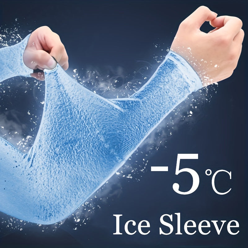 2pcs Women's Cooling Hand Covers in Ice Sliky Fiber Fabric for Running, Fishing, Cycling