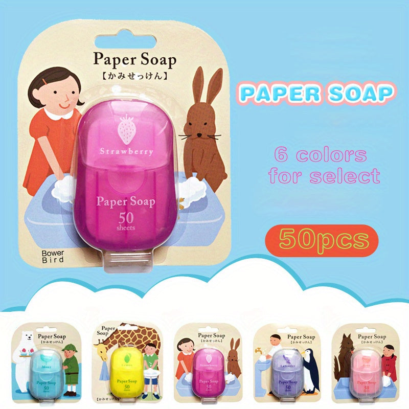 50 Pcs Foaming Portable Soap Paper Sheets, Disposable Travel Scented Bath Slice Sheet, Confetti Slide Flakes For Travel And Outdoor Father's Day Gift