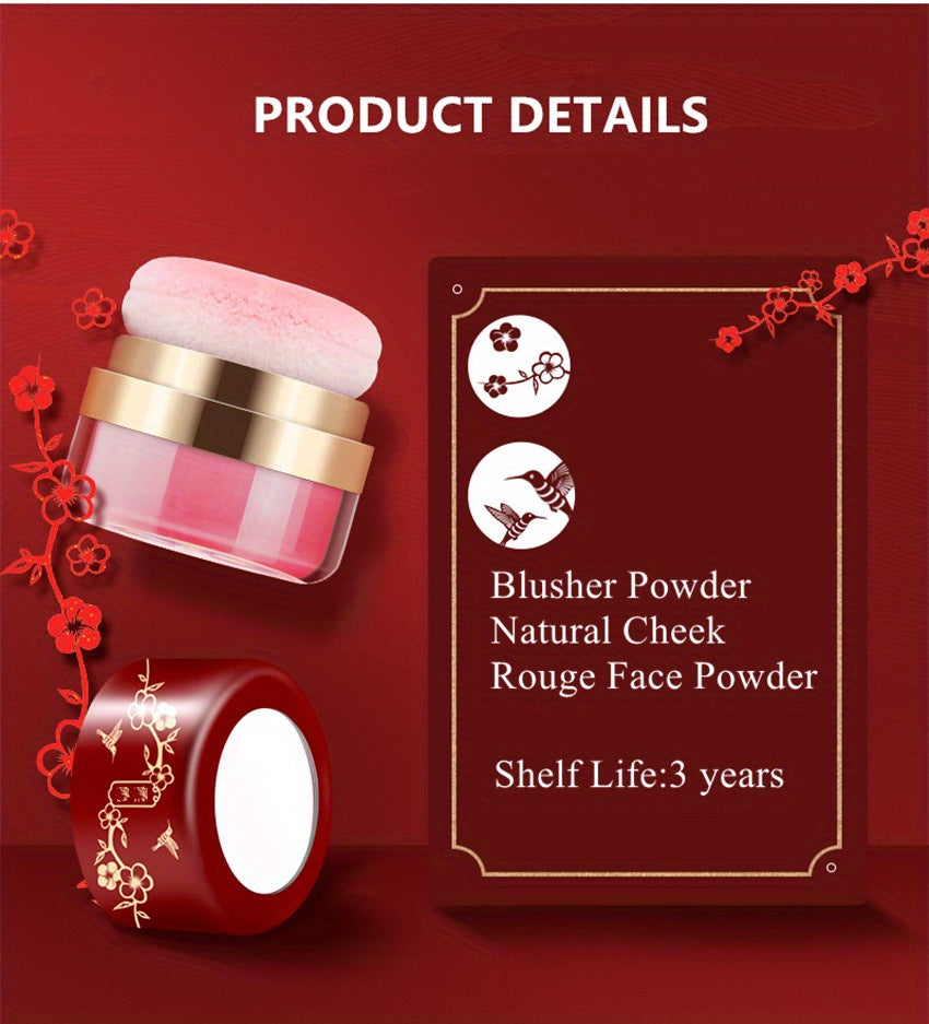 ROUSE Blusher Powder Natural Cheek Rouge Face Powder Nude Makeup Brightening Complexion Repair Moisturizing Nourishing