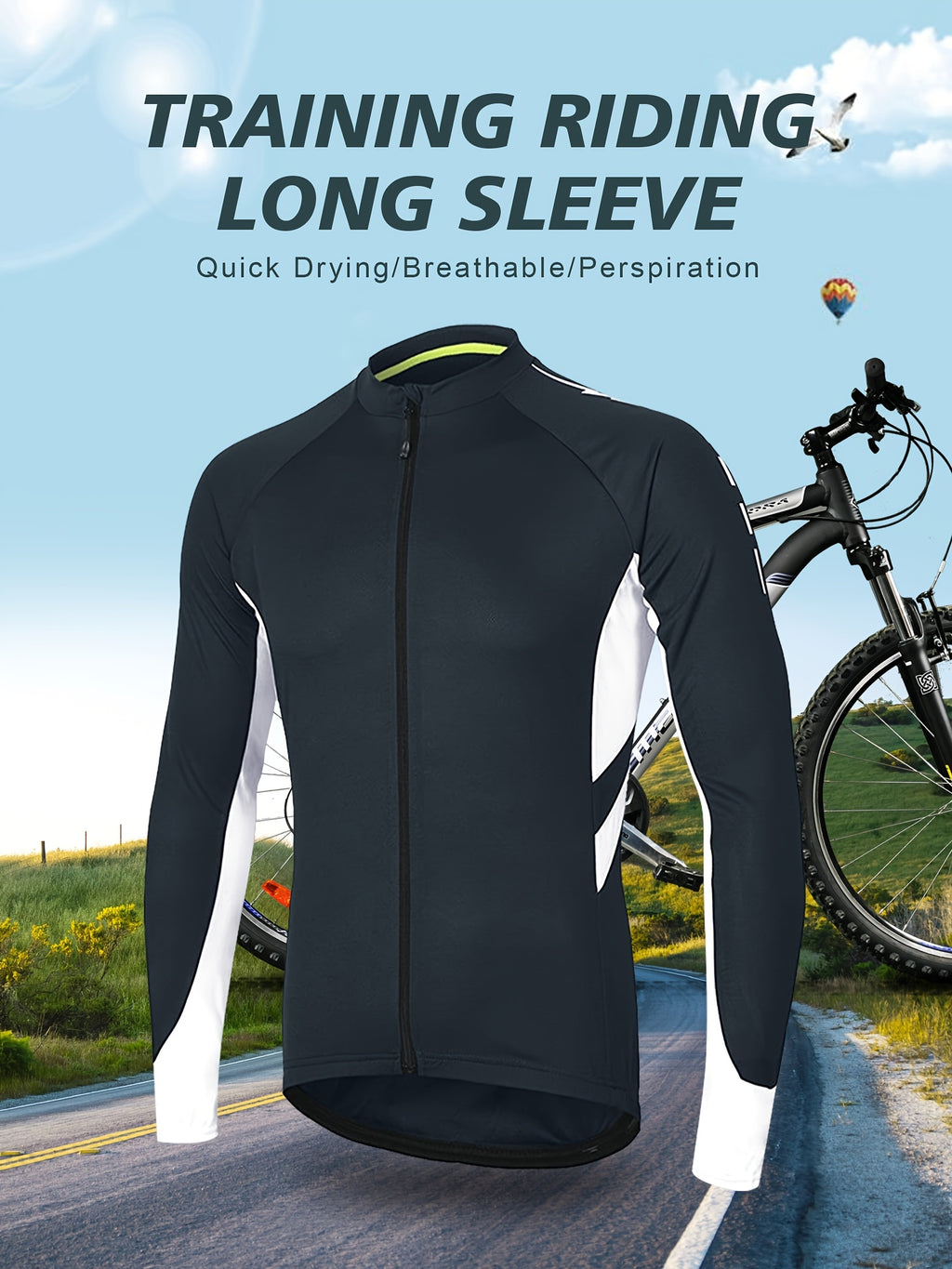 Quick-drying Breathable Men's Cycling Jersey with Pocket and Zipper
