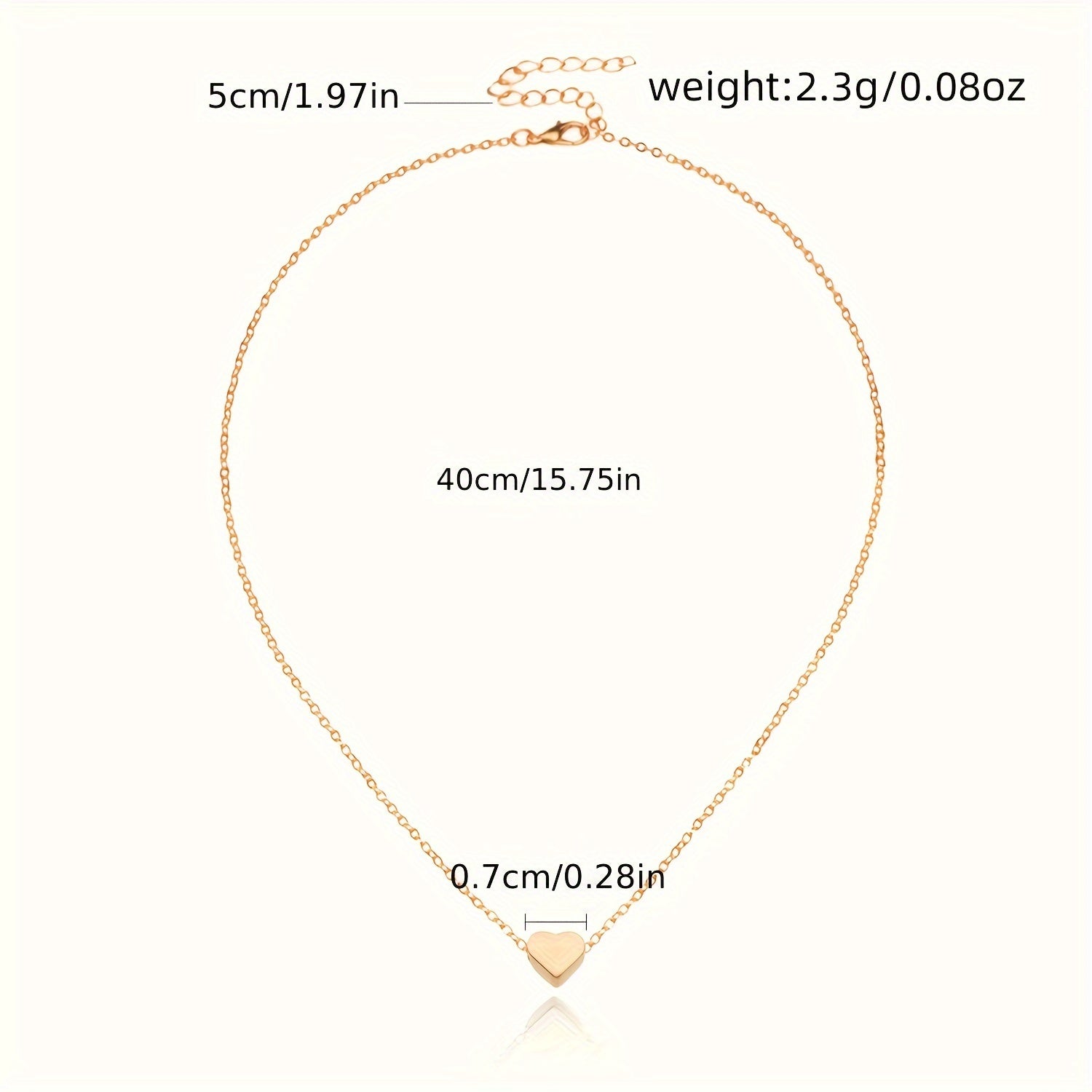 A Simple And Delicate Golden Heart Pendant Necklace That Goes Well With Everything.