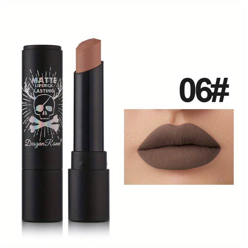 Punk Cool Matte Lipstick - Dark Purple, Chocolate, And Black Tones - Perfect For Halloween And Costume Makeup For Mother's Day Gifts For Music Festival