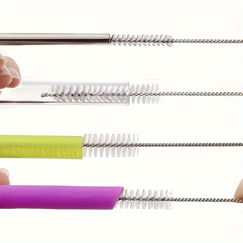 2/5pcs Stainless Steel Cleaning Brush Reusable Cleaning Brush Kitchen Supplies - Perfect for Cleaning Glass, Silicone, Metal Straws & More!